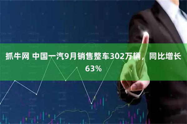 抓牛网 中国一汽9月销售整车302万辆，同比增长63%