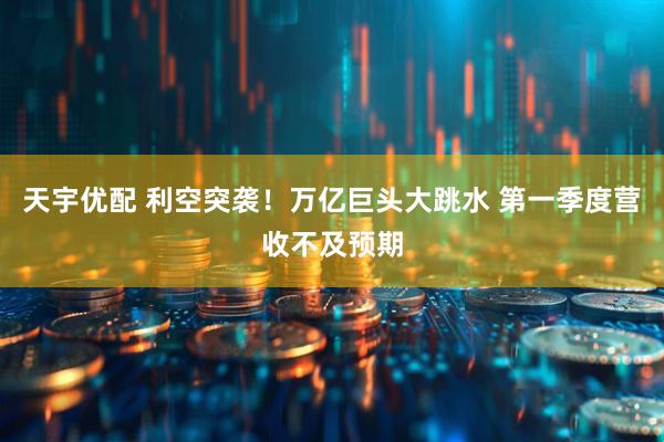天宇优配 利空突袭!万亿巨头大跳水 第一季度营收不及预期